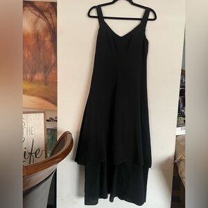 VTG Pamela Vanderlinde Zone Black Sleeveless Silk Dress